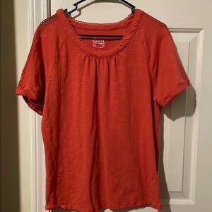 Vibrant Orange Relaxed Short Sleeve Tee